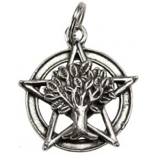 Tree Pentagram pewter